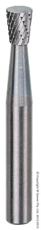 XBURRCBSN1 6.35mm DIA x 7.94mm 1/4 SHANK TCB INVERTED CONE SHAPE BURR #CBSN1