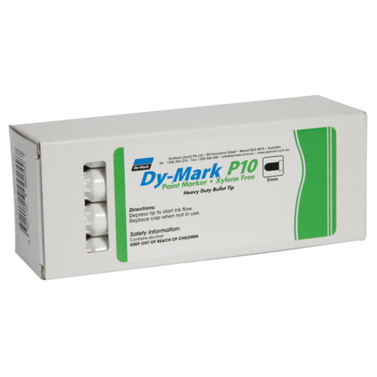 XDYMMARKERP10WH DYMARK P10 PAINT MARKER WHITE