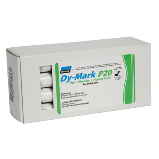 XDYMMARKERP20WH DYMARK P20 PAINT MARKER WHITE