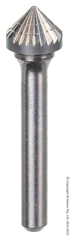 XBURRCBSK5 12.7mm DIA x 6.35mm 1/4 SHANK TCB COUNTERSINK 90 DEG SHAPE BURR #CBSK5