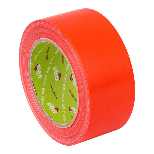 ZTAPECLOTH32214825OR 48mm x 25MTR 6601 INDUSTRIAL CLOTH FLUORO ORANGE OHS HI VISIBILITY TAPE