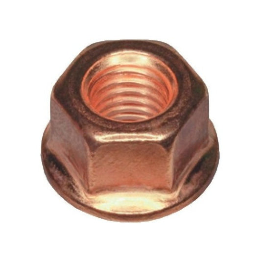 ENHEXHFLM10CU M8 COPPER EXHAUST HEX FLANGED TYPE S NUT 10mm HEIGHT