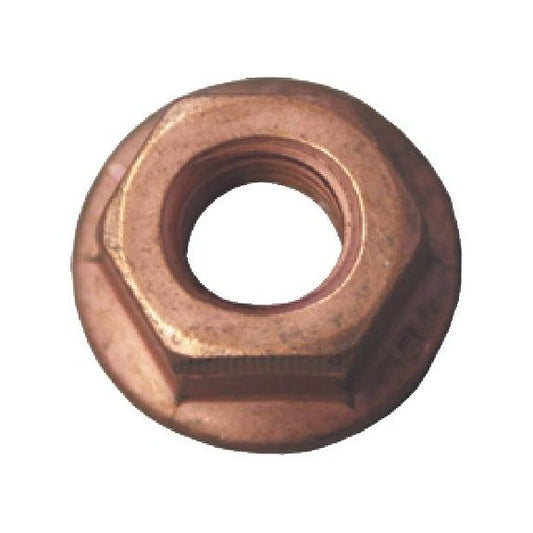 ENHEXHFLM08CU M8 COPPER EXHAUST HEX FLANGED TYPE S NUT 8mm HEIGHT