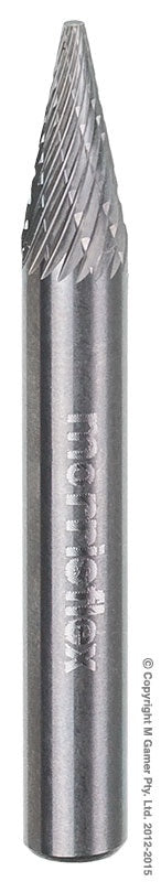 XBURRCBSM1 6.35mm DIA x 12.7mm  1/4 SHANK TCB CONE SHAPE BURR #CBSM1