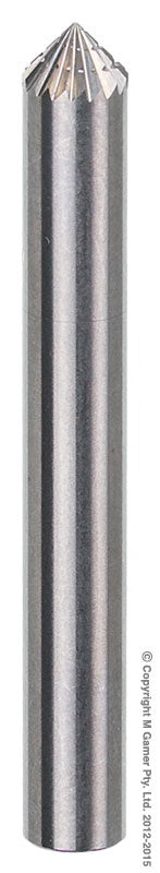 XBURRCBSK1 6.35mm DIA x 3.2mm 1/4 SHANK TCB COUNTERSINK 90 DEG SHAPE BURR #CBSK1