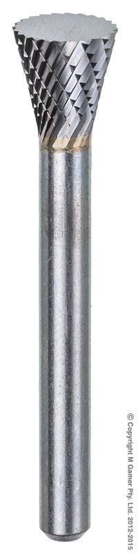 XBURRCBSN5 12.7mm DIA x 12.7mm 1/4 SHANK TCB INVERTED CONE SHAPE BURR #CBSN5