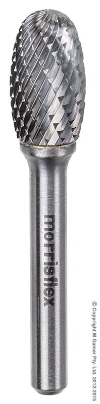 XBURRCBSE5 12.7mm DIA x 22.2mm 1/4 SHANK TCB OVAL SHAPE BURR #CBSE5